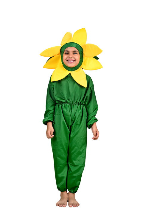 BookMyCostume Yellow Flower Kids Fancy Dress Costume