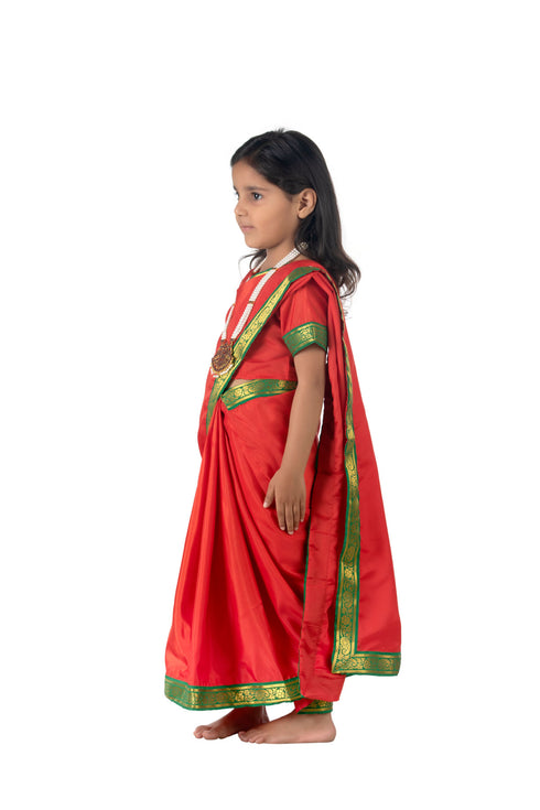 BookMyCostume Maiya Yashoda Saree Janmashtami Kids Fancy Dress Costume for Girls