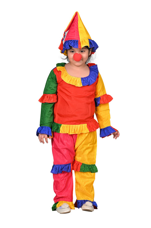 BookMyCostume Joker Colorful Clown Kids Adults Fancy Dress Costume