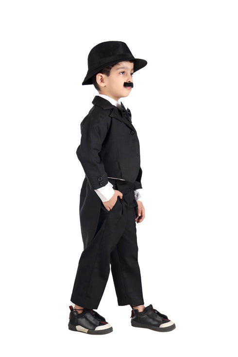 BookMyCostume Charlie Chaplin Dress for Boys | Comic Character Fancy Dress Costume | Charlie Chaplin Costume for Kids