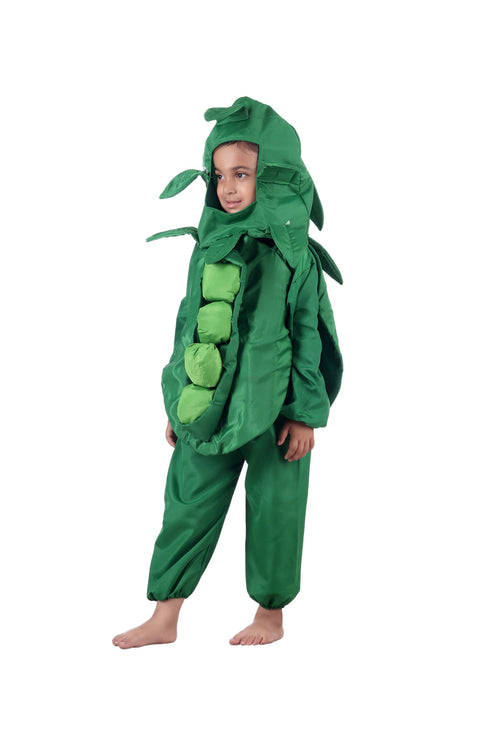 BookMyCostume Green Peas Hari Matar Vegetable Kids Fancy Dress Competition Costume