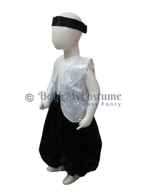 BookMyCostume Arabian Boys Belly Western Dance Costume for Boys Shirt Harem Pant with Cap Fancy Dress Costume