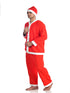 Santa Boy Costume Set of 4 (Jacket, Bottom, Bag, & Cap) Kids & Adults Christmas Costume