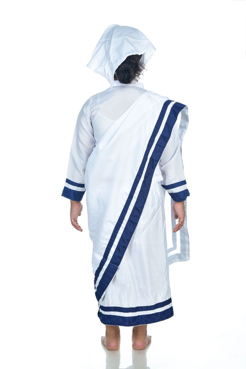 BookMyCostume Mother Teresa Dress with Scarf Kids Fancy Dress Costume