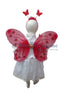 Fairy Angel with Red Wings Girls Kids Fancy Dress Costume