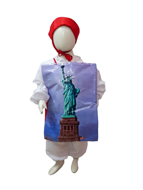 Statue of Liberty Famous International Monuments America Theme Kids Fancy Dress Costume