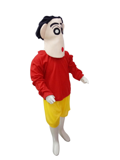 BookMyCostume Red & Yellow Playful & Naughty Boy Cartoon Character Kids Fancy Dress Costume