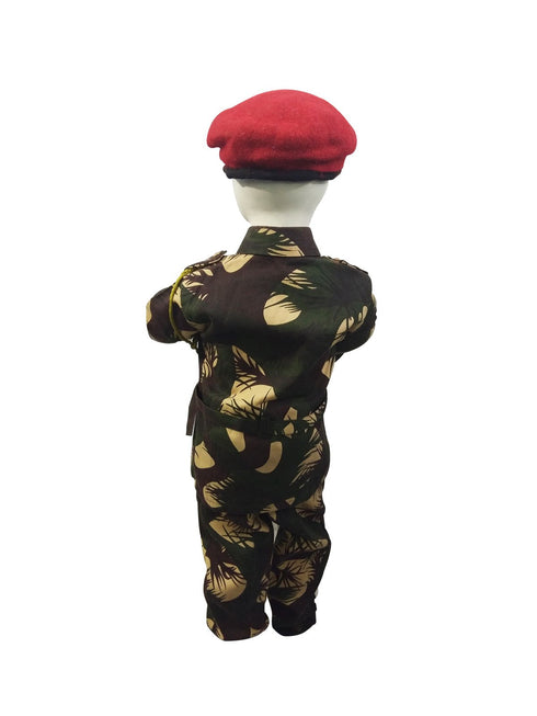 BookMyCostume Pakistani Military Special Force Commandos Lookalike Kids Fancy Dress Costume With Beard