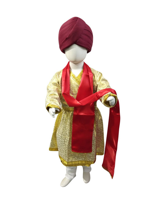 BookMyCostume Sikh Wedding Punjabi Dulha Groom With Turban Kids & Adult Fancy Dress Costume