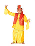 BookMyCostume Punjabi Bhangra Baisakhi Folk Dance Costume for Boys and Men | Yellow & Red