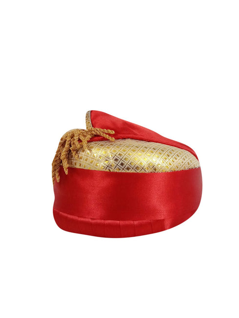 Red Indian Raja Puneri Pagdi Pagadi Kids and Adult Fancy Dress Accessory