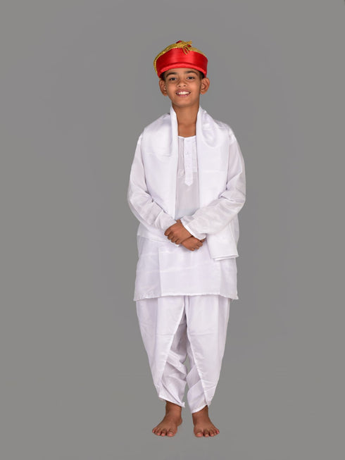 BookMyCostume Balgangadhar Lokmanya Tilak National Freedom Fighter Kids Fancy Dress Costume