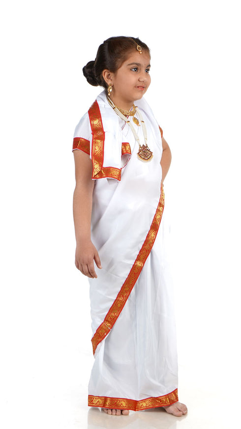 Bengali Saree with Jewellery Indian State For Girl's & Women Fancy Dress Costume for Girls