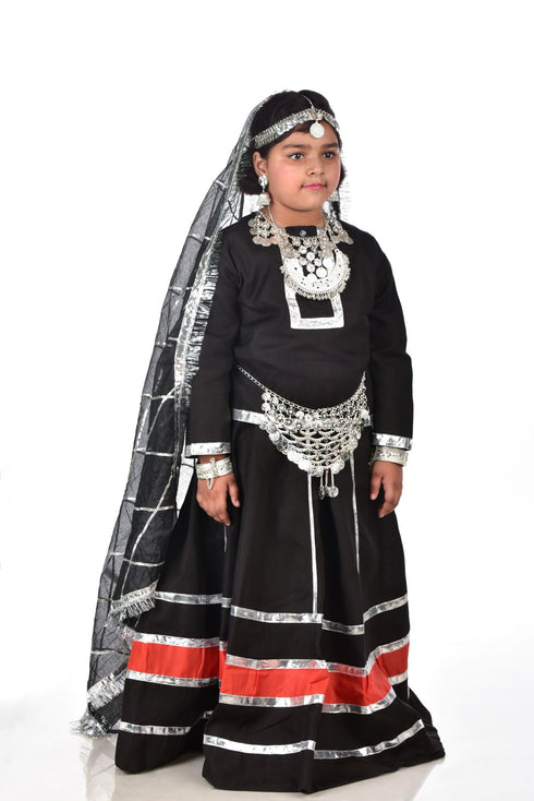 Banjara Girl Kalbelia with Jewellery Girl's & Women Dance Fancy Dress Costume