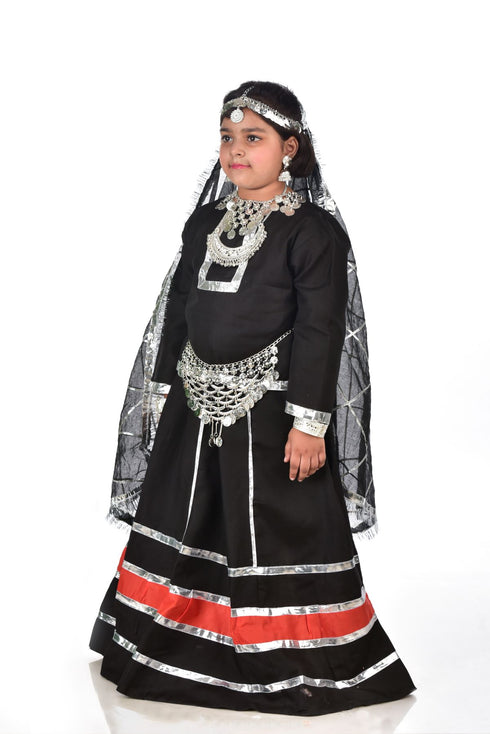 Banjara Girl Kalbelia with Jewellery Girl's & Women Dance Fancy Dress Costume