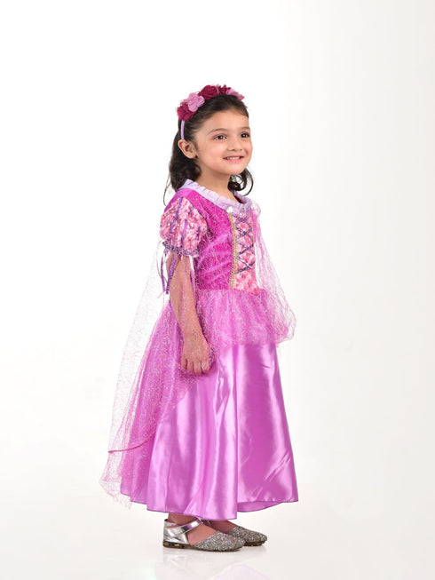 BookMyCostume German Princess Long Hair Fairytale Princess Kids Fancy Dress Costume