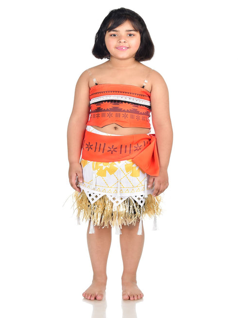 BookMyCostume Moana Disney Princess Fancy Dress Costume for Girls