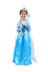 BookMyCostume Snow Queen with Gloves Wand Crown and Wig Accessories Frozen Fairy Tale Kids Fancy Dress Costume | Imported