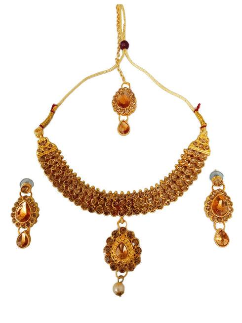 Punjabi Folk Dance Costume Giddha for Girls and Females | Pink & Golden | With Jewellery