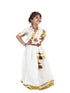 BookMyCostume Mohiniyattam Saree Indian Classical Dance Costume for Girls and Women with 10 Pcs Jewellery Set