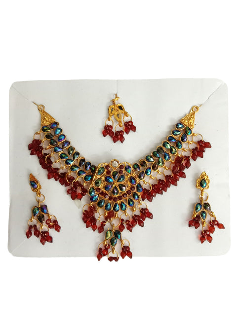 Artificial Multicolor Jewellery Set Kids & Adults Fancy Dress Costume Accessories