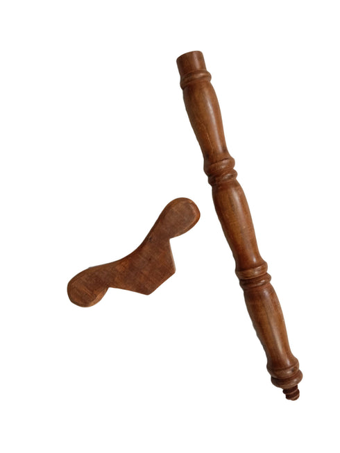 BookMyCostume Wooden Yoga Danda – T-Shaped Meditation Stick for Saints, Sadhus & Spiritual Use | Arm Support Stick for Japa Mala, Mantra Chanting, Breathing, and Sitting Posture Help