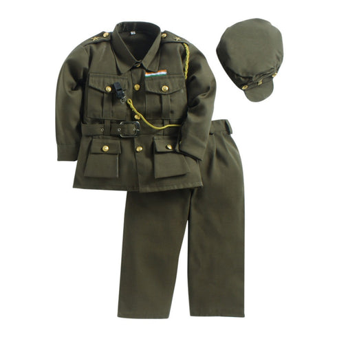 Indian Army Soldier Profession Community Helper Kids Fancy Dress Costume