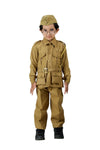 Subhash Chandra Bose Freedom Fighter Kids Fancy Dress Costume - Khaki