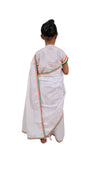 Tri Colored Tricolor Tiranga Border Saree Independence Day Patriotic Girls Fancy Dress Costume