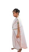 Tri Colored Tricolor Tiranga Border Saree Independence Day Patriotic Girls Fancy Dress Costume