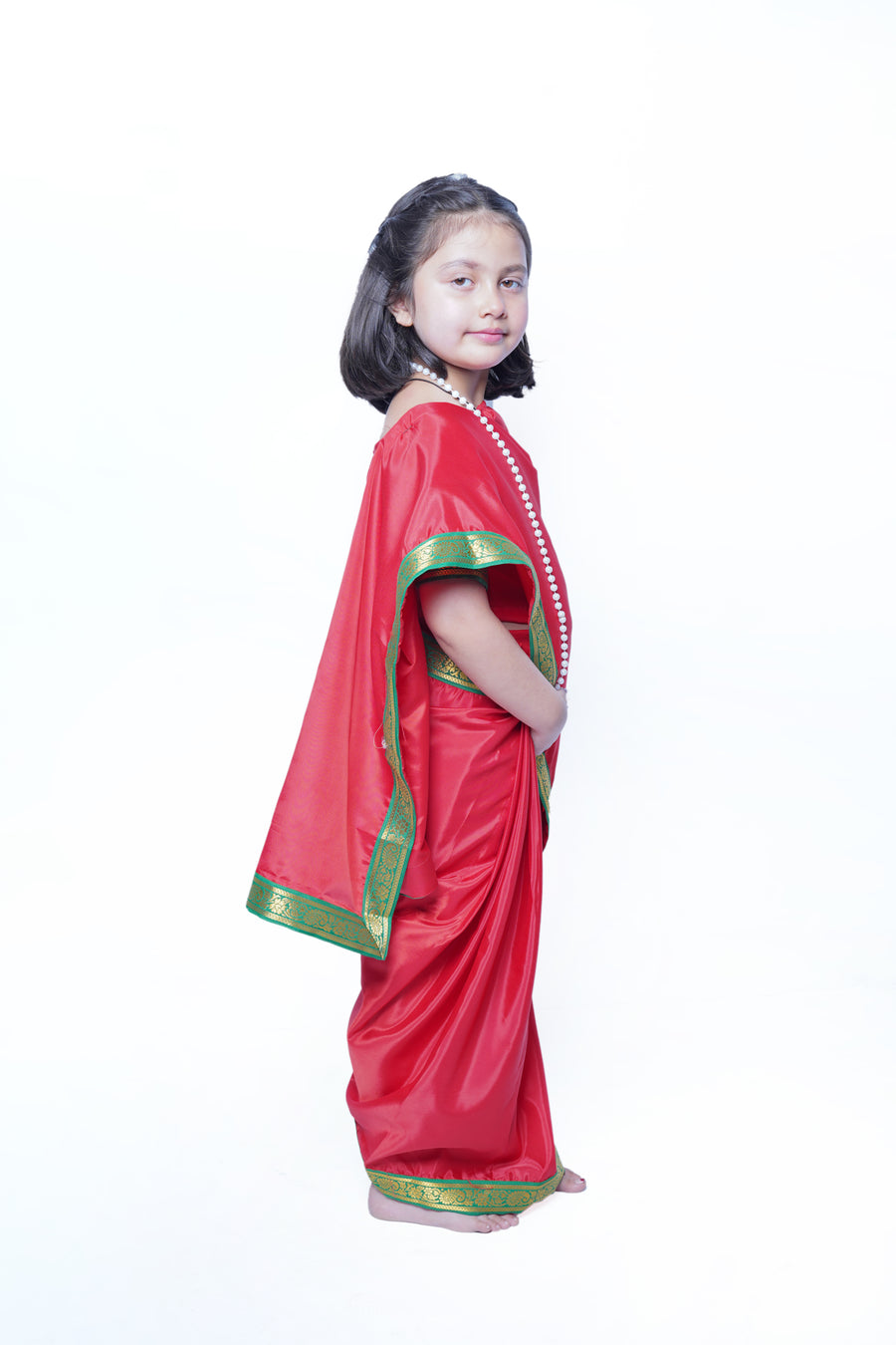 School/College Principal Professional Kids Saree Fancy Dress Costume