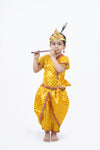 Shri Krishna Kanha Kanhaiya Polka Dots Kids Fancy Dress Costume 10 Pcs Set with Accessories