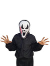 Skeleton Ghost Red Patch Mask Adult & Kids Fancy Dress Costume Accessory | Halloween