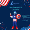 Captain America Marvel Avengers Fancy Dress Costume for Kids - Standard