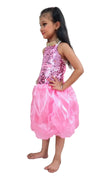 Pink Balloon Frock Western Dance Costume Dress for Girls - Premium