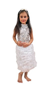 White Balloon Frock Western Dance Costume Dress for Girls - Premium