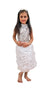 White Balloon Frock Western Dance Costume Dress for Girls - Premium