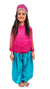 Arabian Girl Pink & Blue Belly Dance Western Dance Performance Costume for Girls