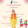 Punjabi Bhangra Baisakhi Folk Dance Costume for Boys and Men | Yellow & Red