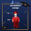 Red Graduate Scholar Graduation Day Gown Kids & Adults Fancy Dress Costume