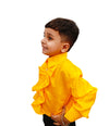 Yellow Frills Shirt Kids Fancy Dress Costume