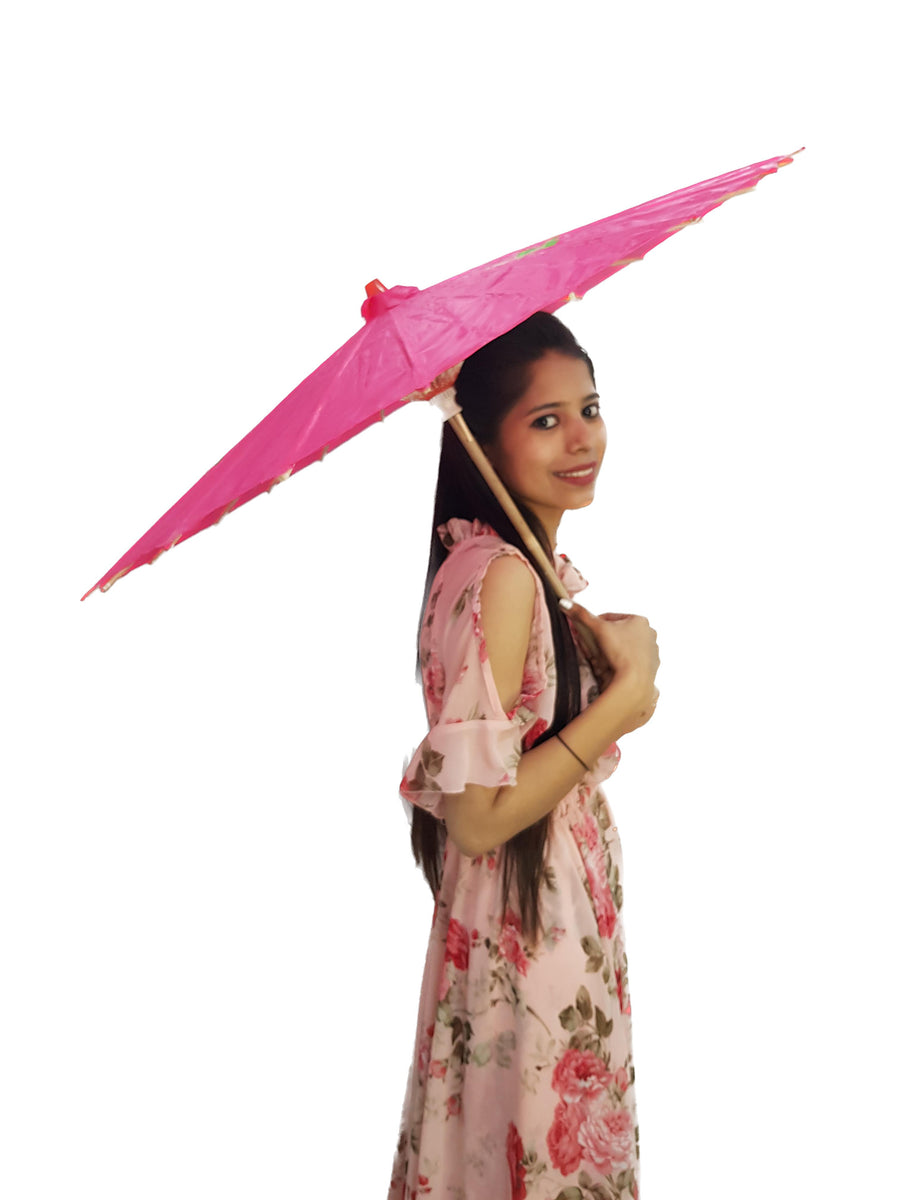 Pink Umbrella Japanese Kimono Dance Kids & Adults Costume Accessory