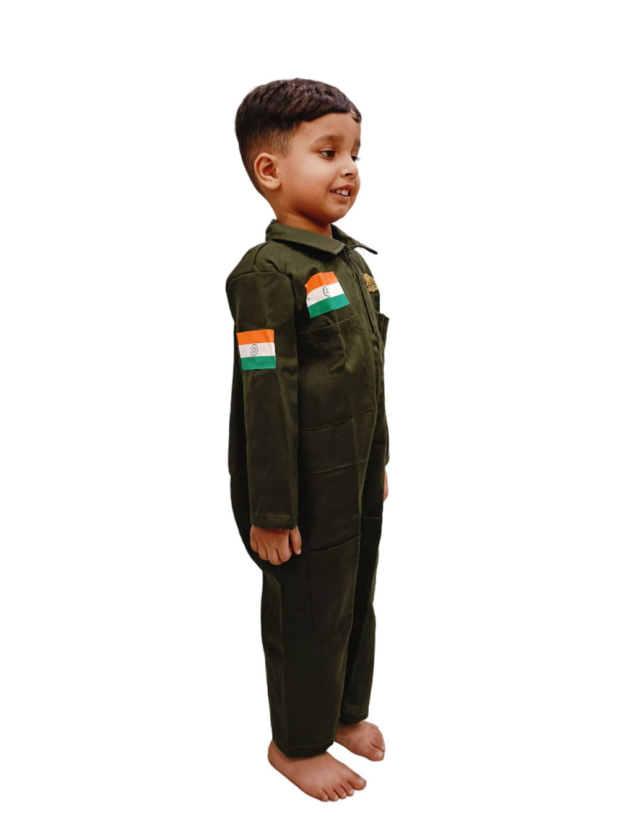 Indian Air Force Astronauts Pilots G-Suit Kids Fancy Dress Costume