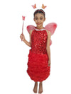 Red Butterfly Insect Kids Fancy Dress Costume for Girls - Imported