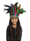 Carnival Multicolor Feather Headdress Crown Fancy Dress Costume