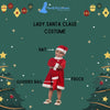 Lady Santa Claus Christmas Theme Frock Fancy Dress Costume - Premium