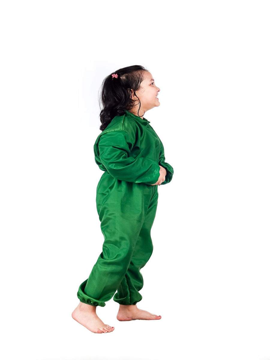 Green Jumpsuit Plant Kids Fancy Dress Costume