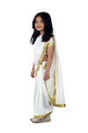 Kerala Indian State Saree Onam Fancy Dress Costume for Girls and Females