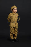 Indian Police Inspector Community Helper Khaki Fancy Dress Costume for Kids