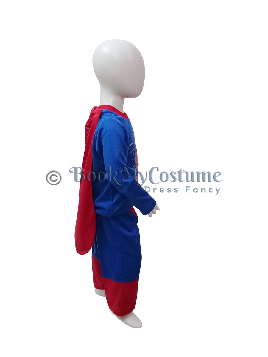 Superman Comic Superhero Fancy Dress Costume for Kids - Premium